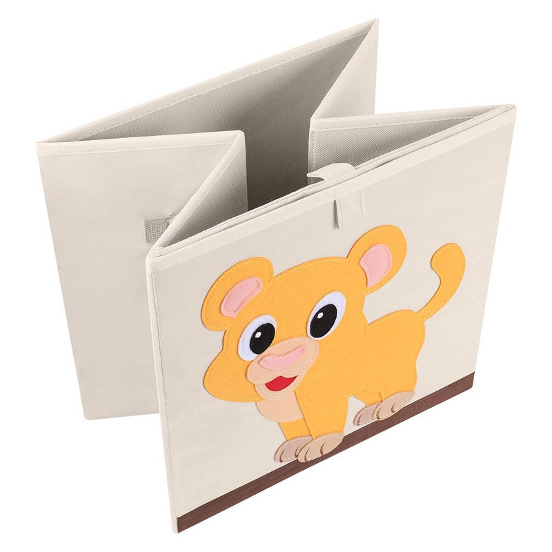 CLCROBD Foldable Animal Cube Storage Bins Fabric Toy Box/Chest/Organizer for Kids Nursery, 13 inch (Fox) - Image 4